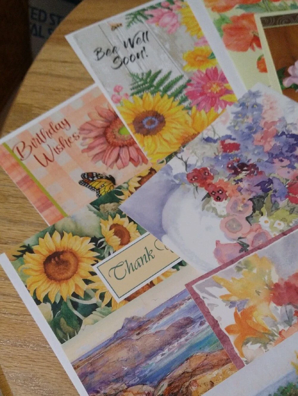 Assorted Floral Greeting Cards - Multicolor